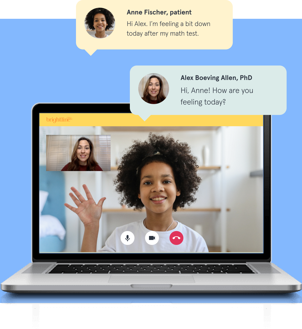Video chat with text bubbles